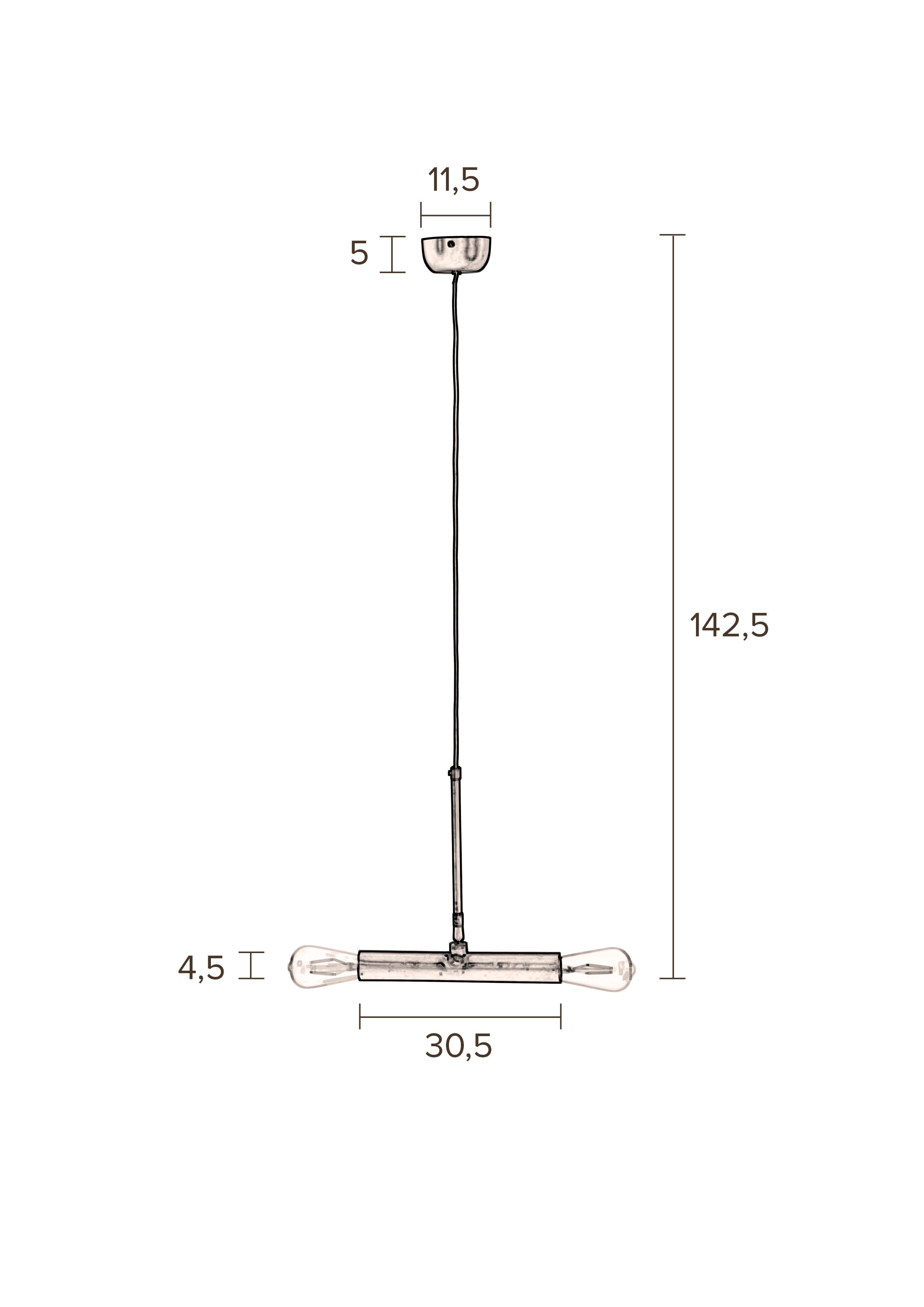 Dutchbone Doppio Burnished Iron Pendant Lamp